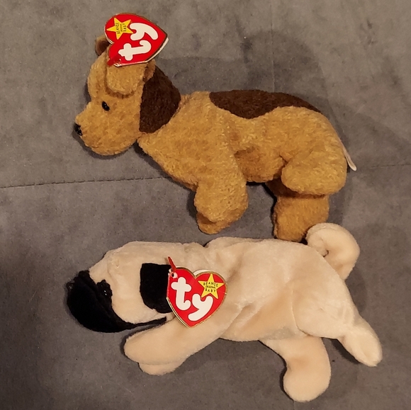 NWT TY TOYS BEANIE BABY 6 DOG BUNDLE ORIGINAL 1996 RETIRED VINTAGE COLLECTIBLES - Picture 8 of 11